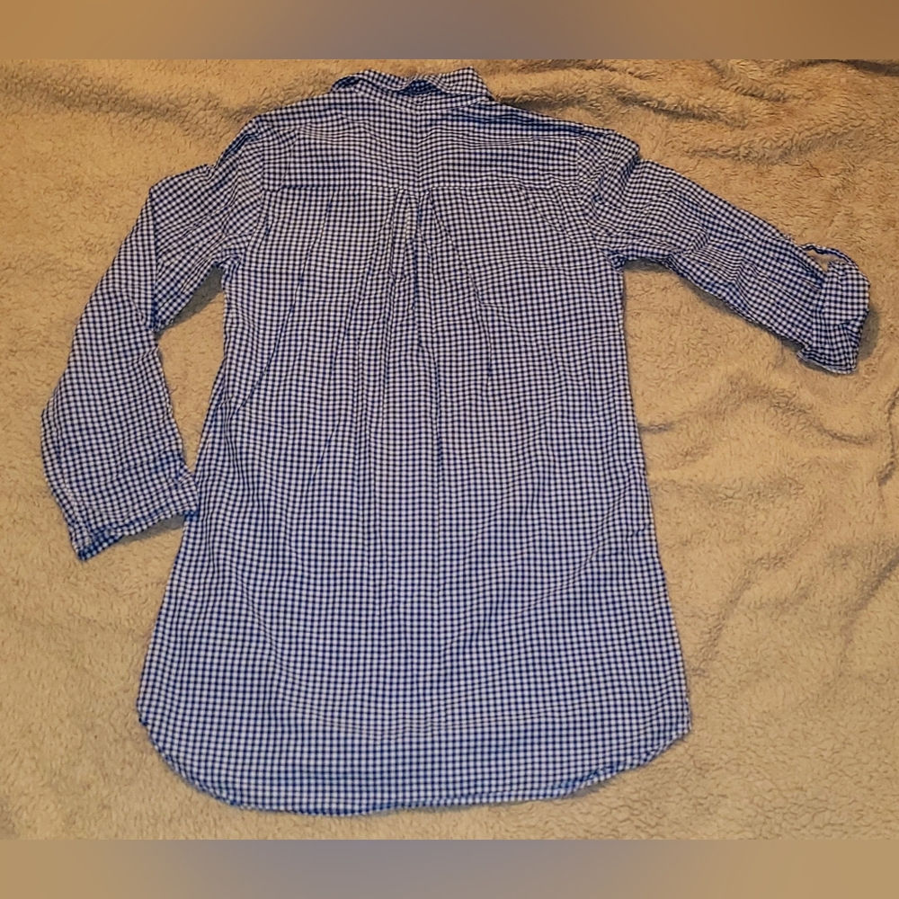 Victoria's Secret Blue Gingham Sleep Shirt XS - Picture 3 of 9